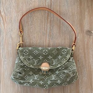 LOUIS VUITTON Denim Mini Pleaty Green